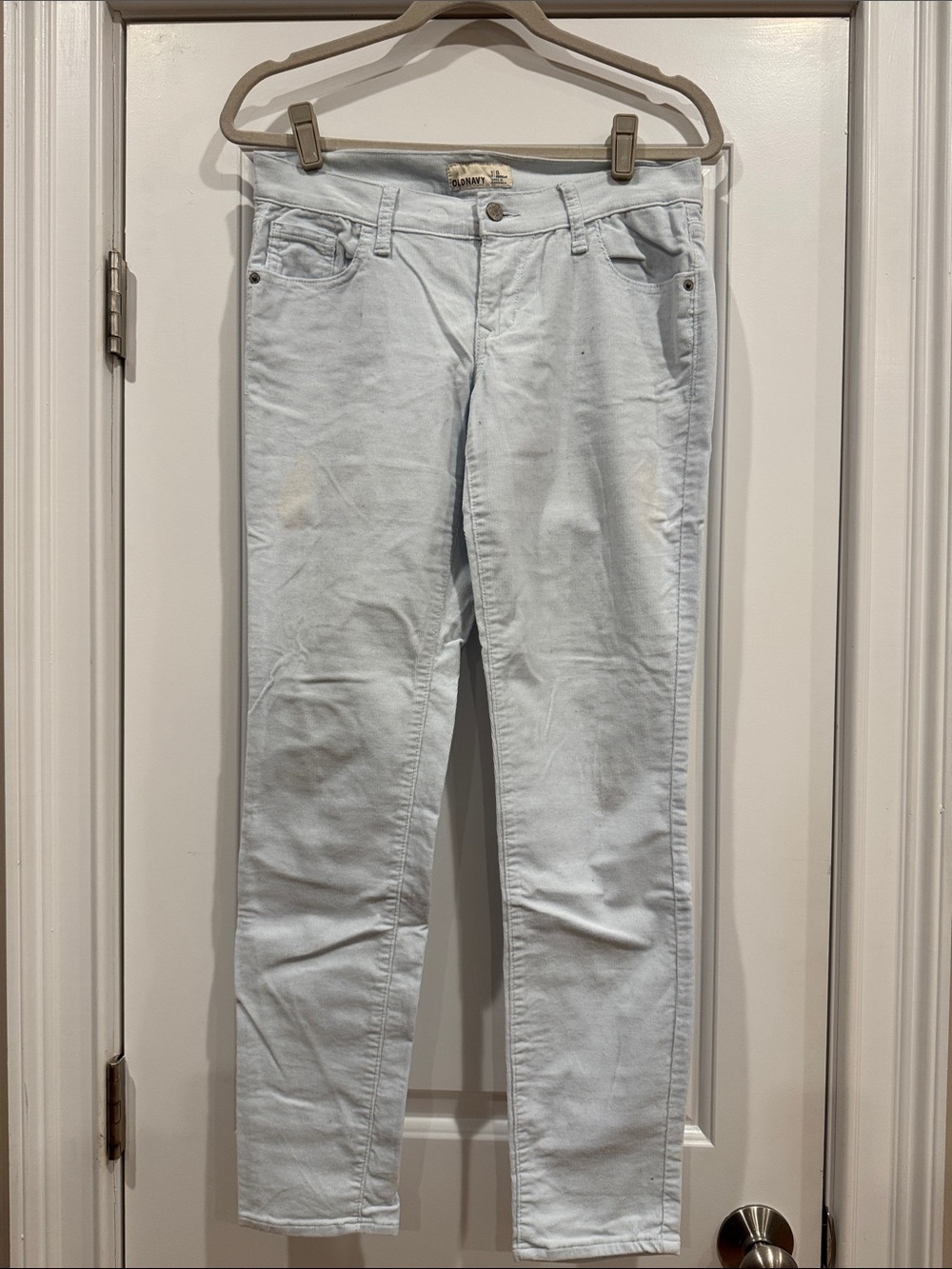 Old Navy Pale Blue Women's Skinny Corduroy Jeans Size 8